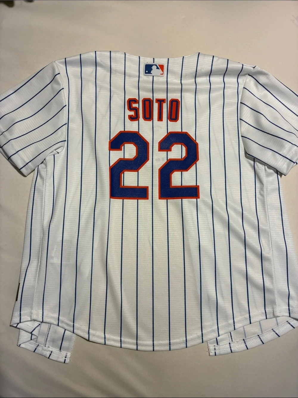 Youth Nike White/Blue Pinstripe New York Mets Kids Baseball Jersey